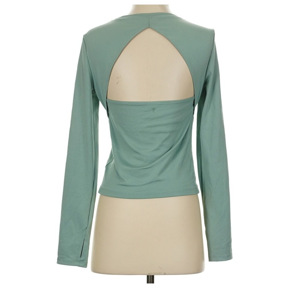 Victoria's Secret On Point Open Back Long Sleeve Active Top Sage Green XL